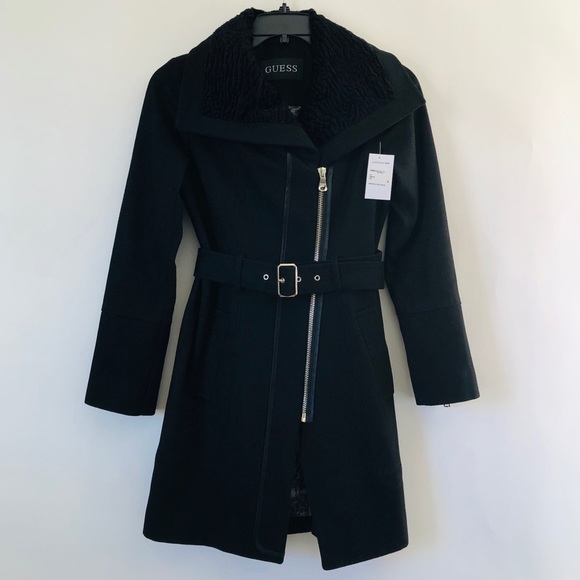 Guess Jackets & Blazers - Guess Size Small Lined Black Wool Coat